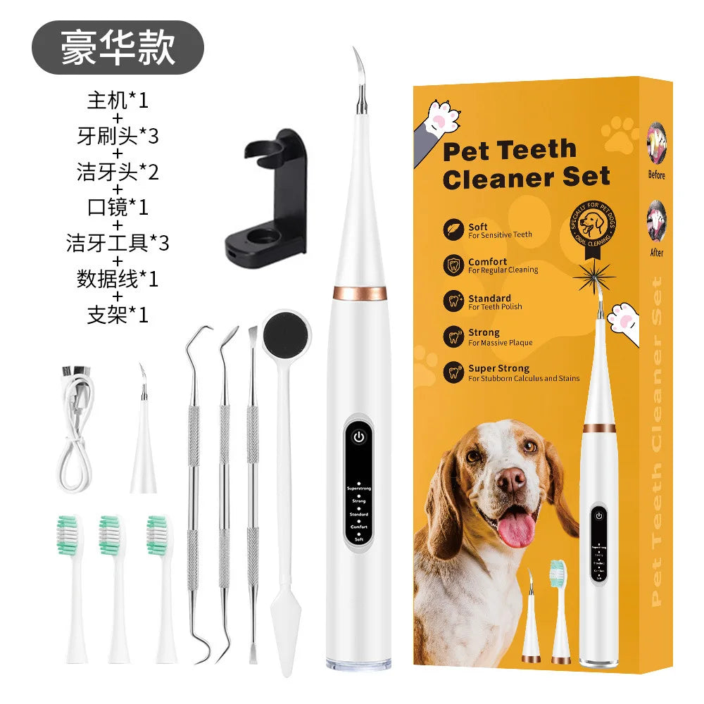 Pet Ultrasonic Electric Tooth Cleaner Dental Stone Remover Dog Grooming Equipment Dog Toothbrush Dogs Accessories Supplies