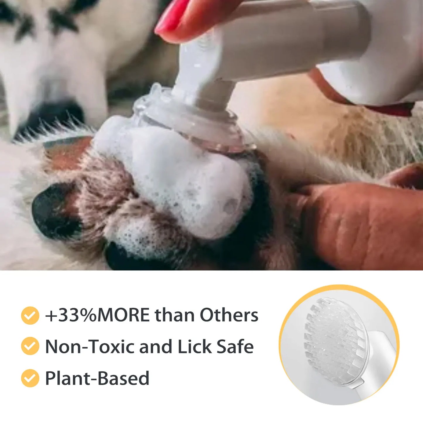 100ML Pet Paw Dry Shampoo Waterless Cleaning No-rinse Rich Bubble Remove Dirts Eliminate Bad Odors Non-irritating Maintain Paw Cleaner Mousse