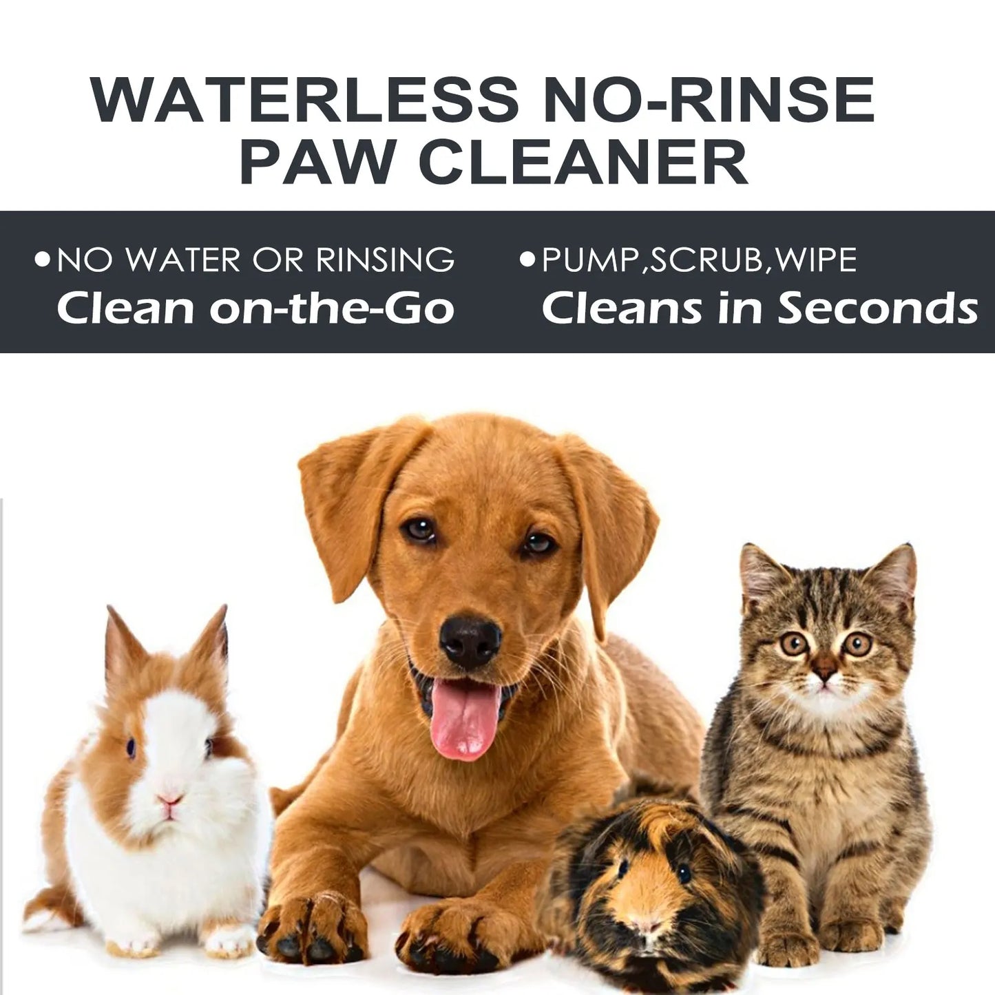 100ML Pet Paw Dry Shampoo Waterless Cleaning No-rinse Rich Bubble Remove Dirts Eliminate Bad Odors Non-irritating Maintain Paw Cleaner Mousse