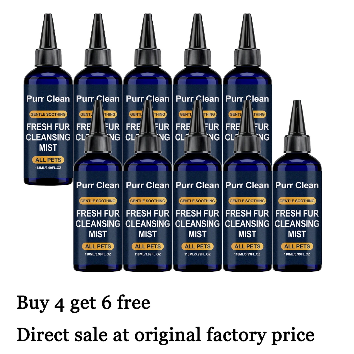 118ML Pet Hair Cleaning Agents for Dog & Cats Deep Cleaning Dirts Enhance Smoothness Remove Stains Eliminate Bad Odor Glowing Refreshing Pet Hair Cleaner Spray