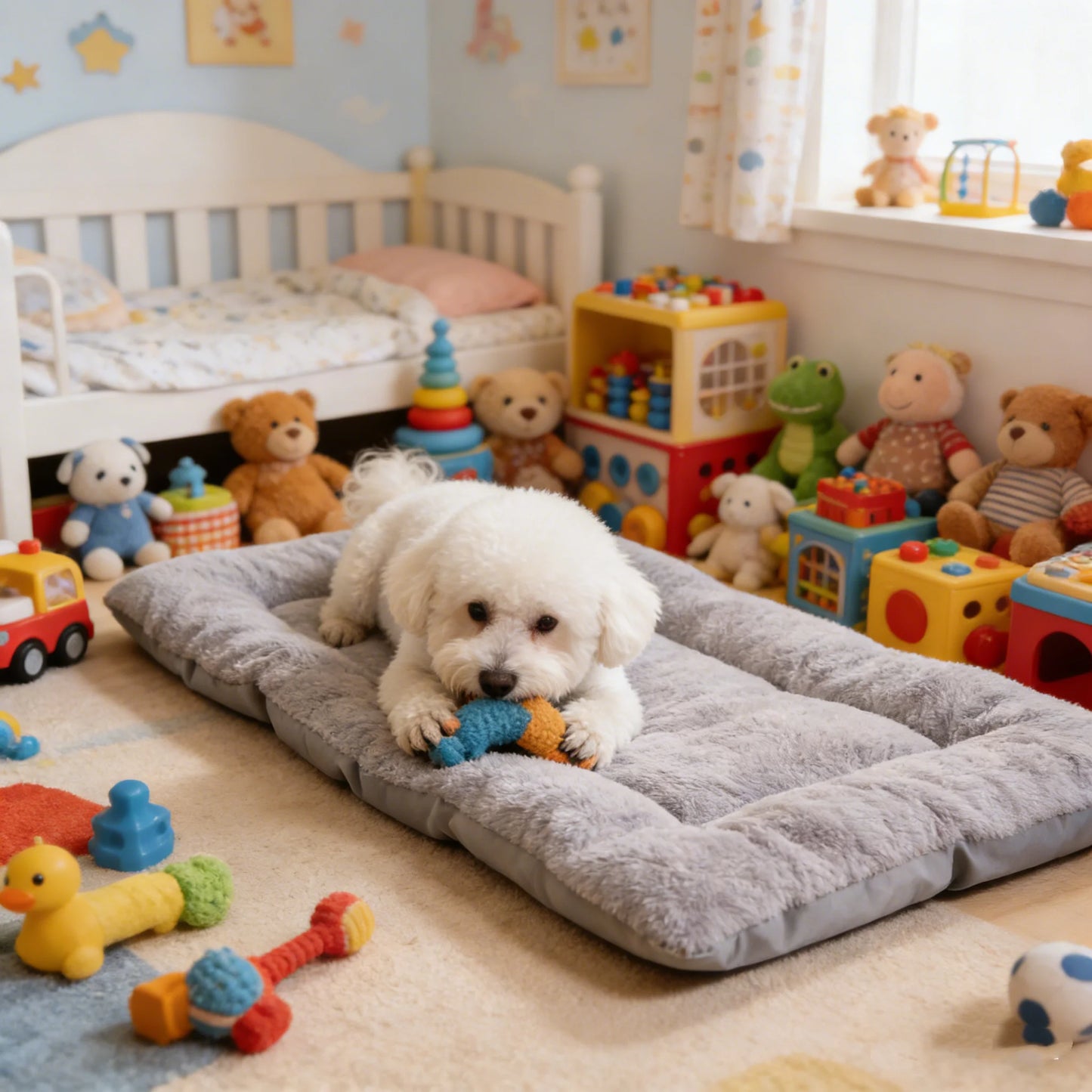 Plush Dog Bed Sofa Thickened Super Soft Polyester Pet Mat Dog Crate Mat Bed For Small Medium Large Dog Bed
