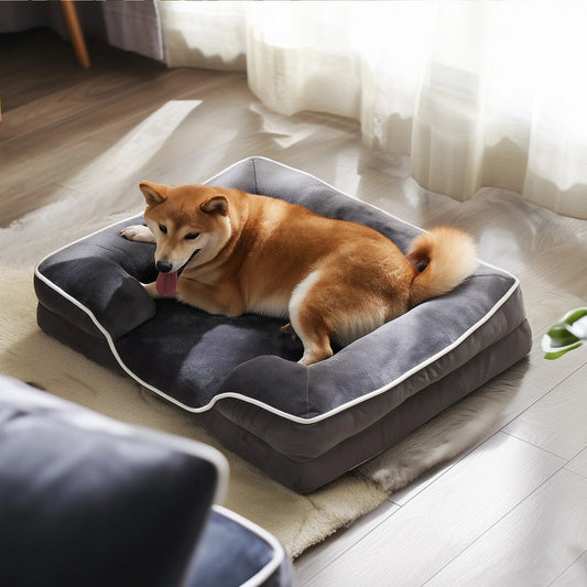 MCQ 42x32 Inch Memory Foam Dog Bed XL Machine Washable Cover Pet Bed Anti-Slip Waterproof Memory Foam Couch Bed for Home Pet Indoor Dogs