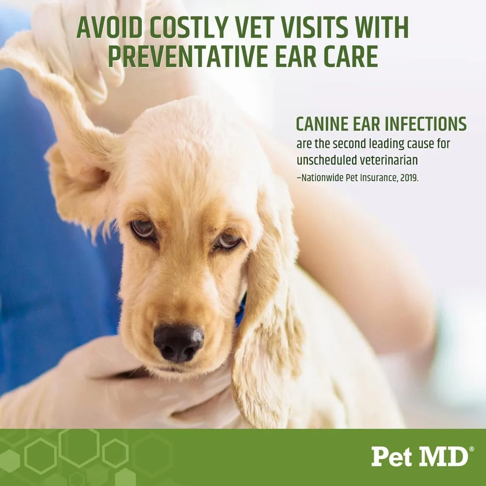 Dog Ear Cleaning Wipes – Otic Cleanser, Aloe & Eucalyptus, 100 Count
