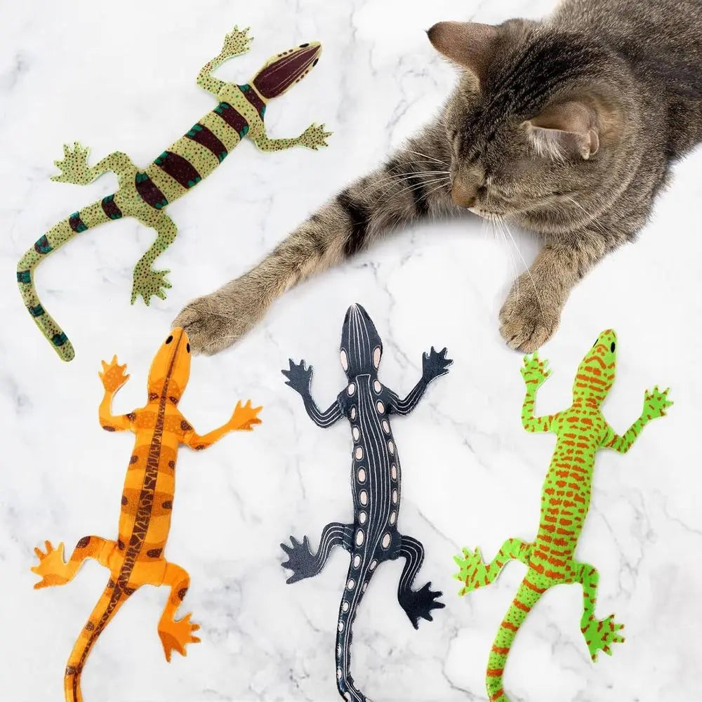 Lizard Catnip Toys Chew Bite Resistant Toys Indoor Cats Boredom Relie Teeth Cleaning Interactive Funny Cute Kitten Cat Lover Gif