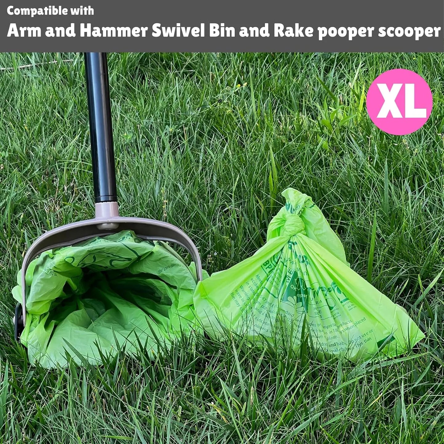 XL Compostable Dog Poop Bags (120 ct) - Plant-Based, Leak-Proof, ASTM D6400 & OK Compost Home Certified