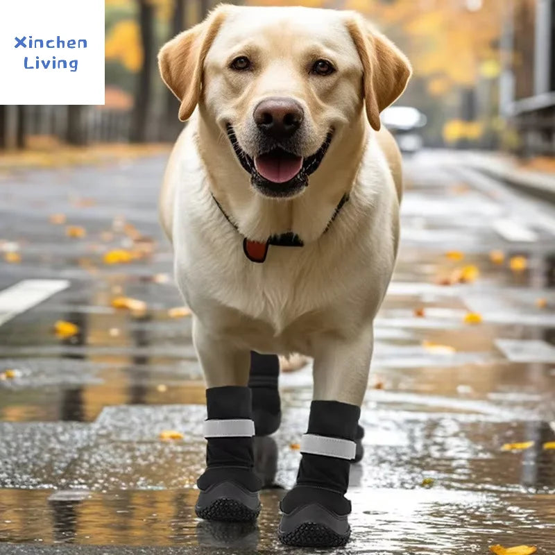 2026 Winter Dog Boots Waterproof Anti Slip Warm Snow High Top Reflective All Sizes Outdoor Training Paw Protector Hot New