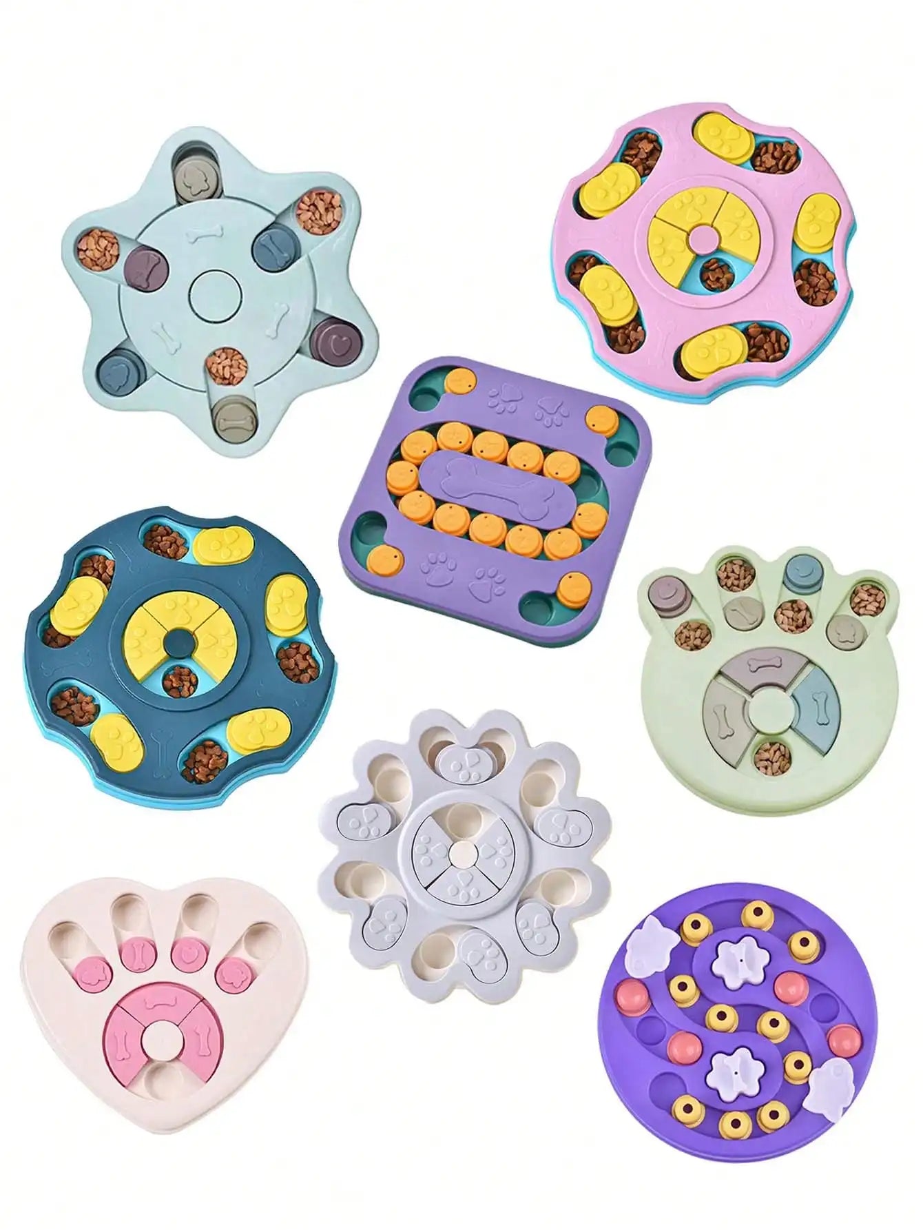 1PC Dog Puzzle Toys Slow Feeder, Interactive IQ-Enhancing Food Dispenser, Non-Slip Slow Eating Bowl, Cat And Dog Food Game, Durable And Easy To Clean, Anti-Choking Function, Slow Feed Treat Dispenser,