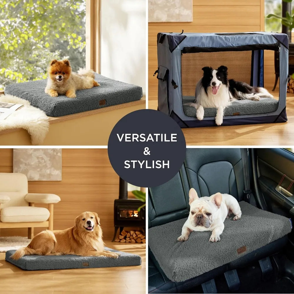 Bedsure Self Warming Dog Beds Large Sized Dog Extra-Large Puppy Bed with Removable Washable Cover Suitable for Pet Up to 100 lbs