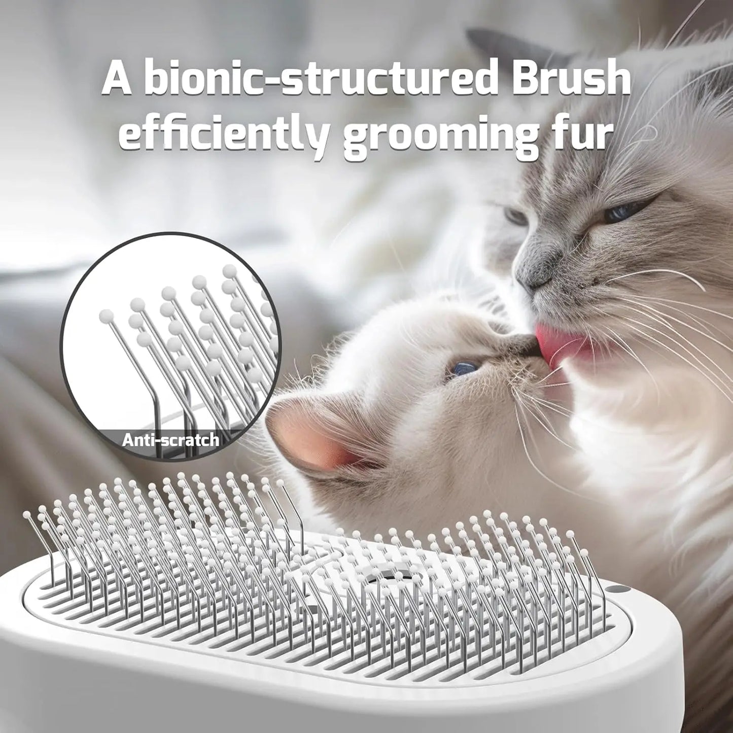 Pet Hair Removal Comb with Water Tank And Release Button Cat Dog Shedding Spray Steam Brush for Grooming