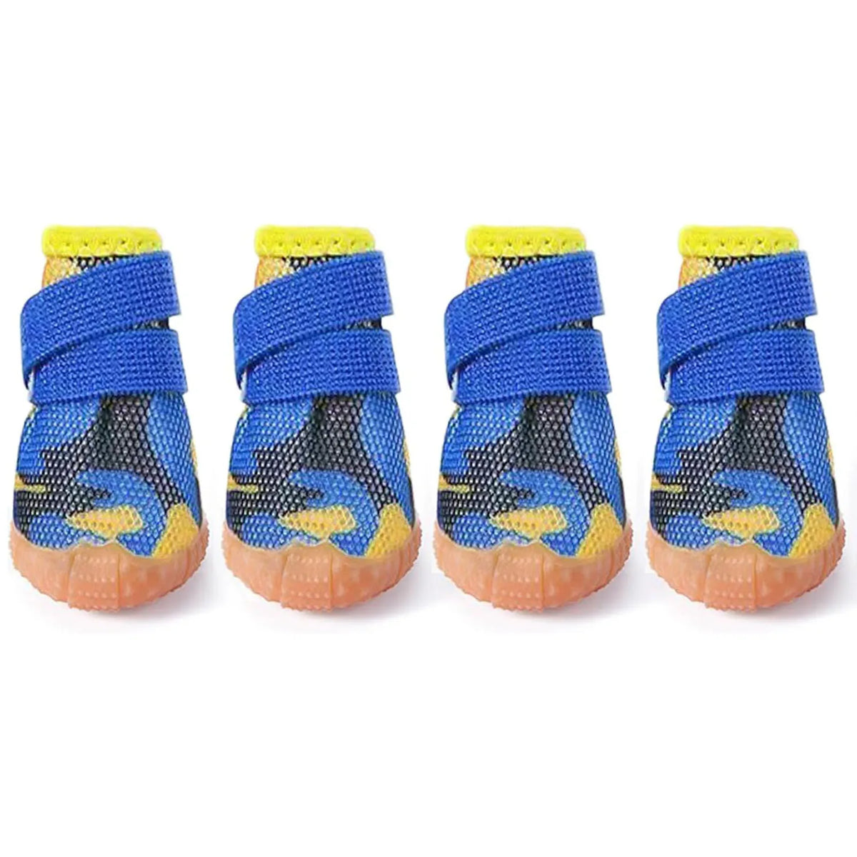 4PCS Dog Shoes for Small Dogs Anti-Slip Dog Boots with Adjustable Magic Sticker Strap Breathable Mesh Pet Paw Protectors Outdoor