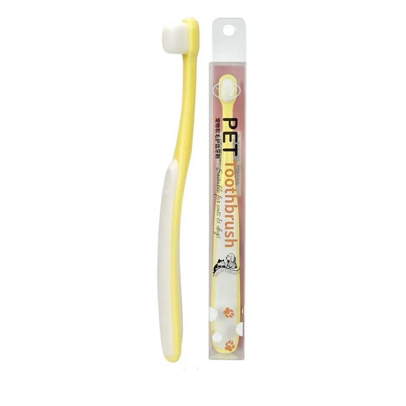 Pet toothbrush for cats and dogs,small head,soft bristles, Dense Hair Brush for Teeth Cleaning Oral Care Toothbrush Pet Supplies