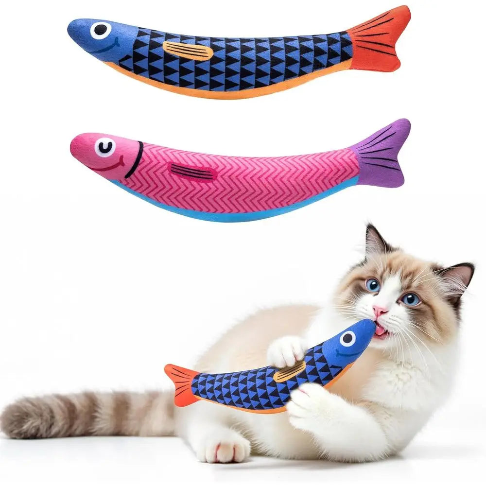 Cat Toys with 5000mg A+Natural Catnip & Silvervine, Baby Grade Interactive Sot Chew Kicker Toys for Indoor Cats & Kittens, Crink