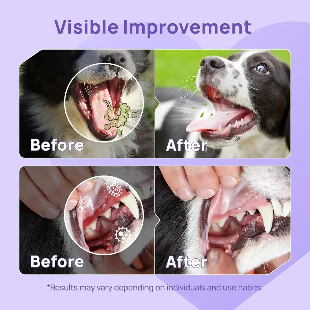 Dog Dental Care Spray, Vet-Trusted Breath Freshener & Teeth Cleaner, Eliminate Bad Breath, Reduce Plaque & Tartar, No Brushing, 5.1 Fl Oz