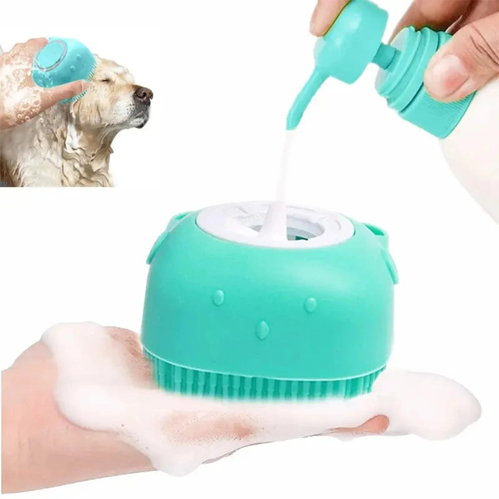 Pet Bathing Brush Soft Silicone Massager Shower Gel Bathing Brush Clean Tools Comb Gloves Dog Cat Grooming Supplies Accessories