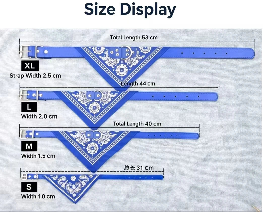 Dog and Cat Collar Bandana for Golden Retrievers, Poodles, and Small to Large Breeds – Pet Accessories and Printed Drool Towels