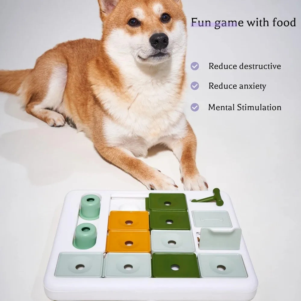 Dog Puzzle Toy 3 Levels, Mental Stimulating for Boredom and Smart Dogs, Treat Puzzle for All Breeds
