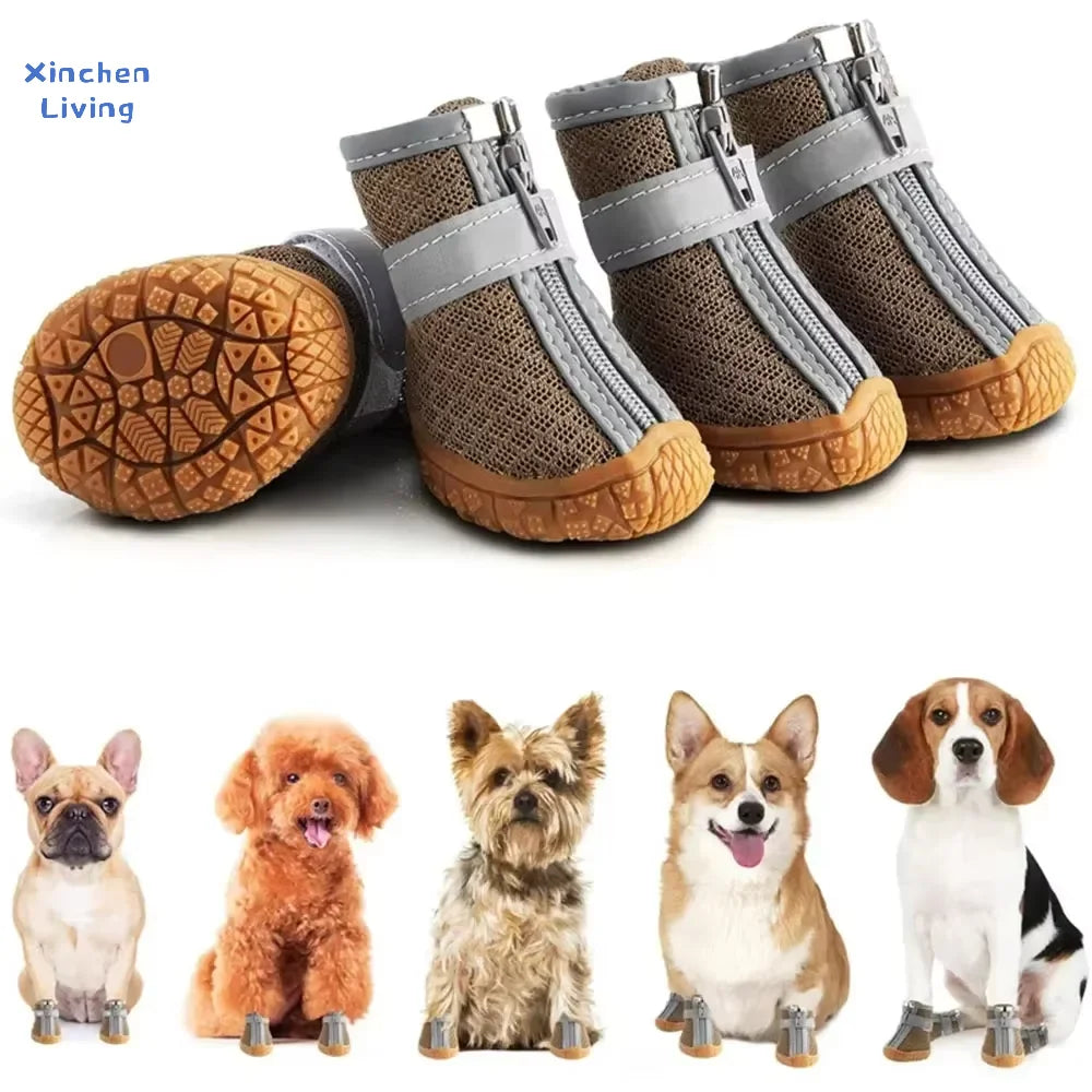 Dog Mesh Shoes Breathable Lightweight Waterproof Reflective Wear-resistant Fashion Sneakers Boots Cats Puppy All Season Hot New