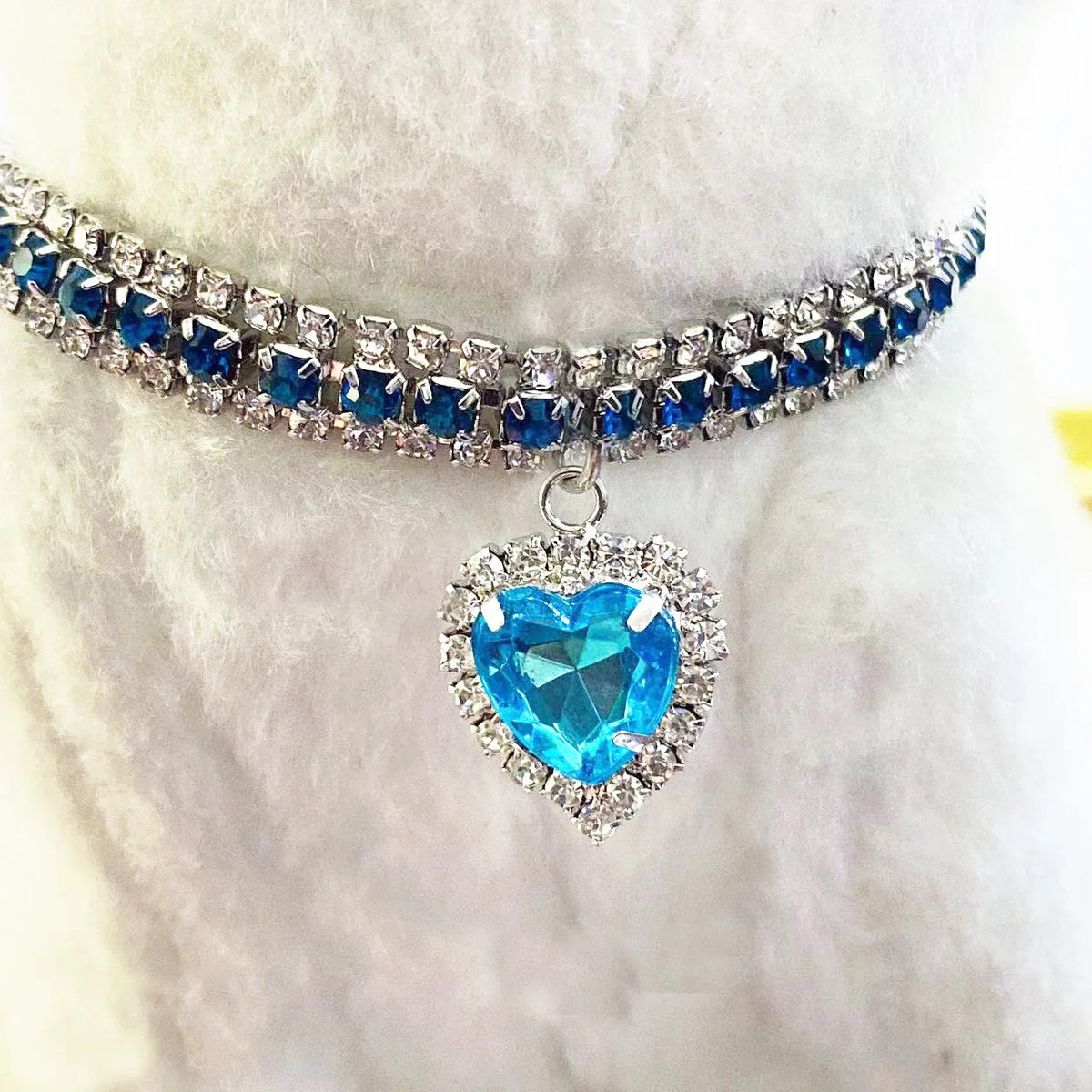 Rhinestone Stretch Pet Collar, Crystal Necklace, Simple Decorative Neck Ring for Dogs & Cats