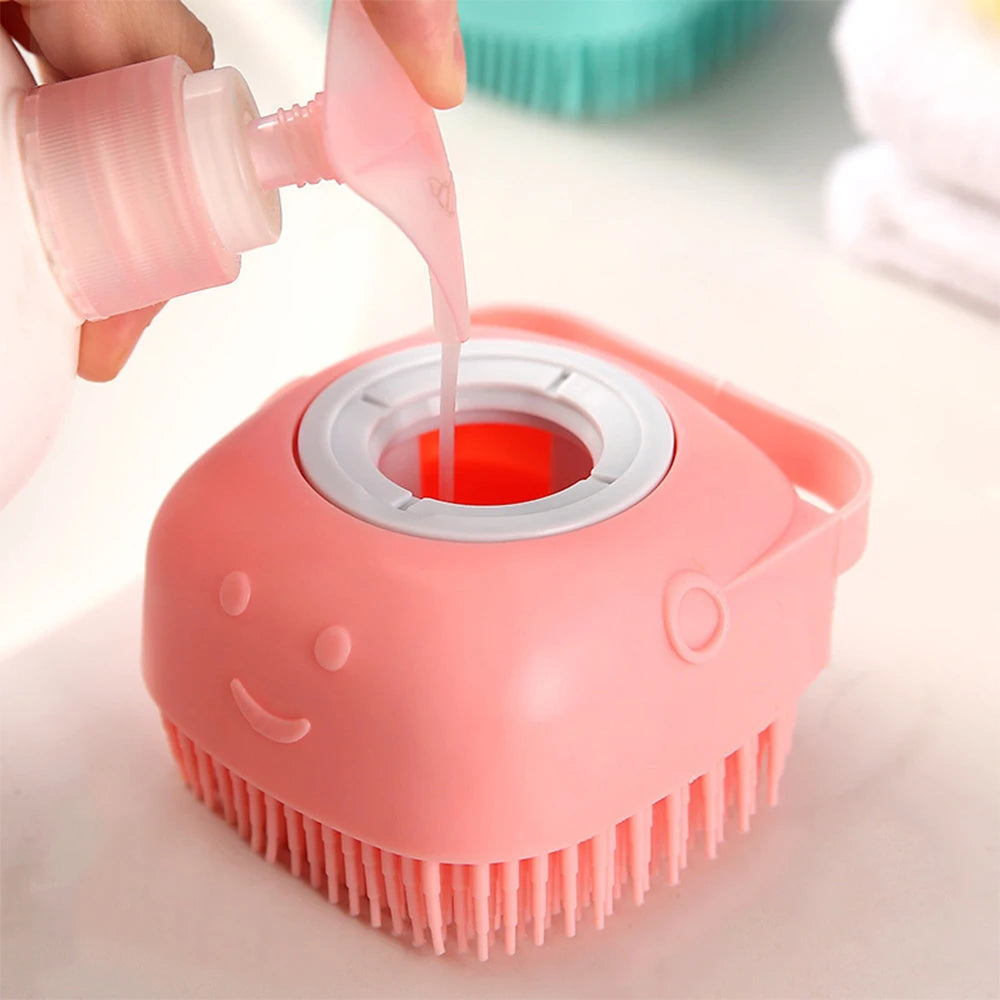 Pet Bathing Brush Soft Silicone Massager Shower Gel Bathing Brush Clean Tools Comb Gloves Dog Cat Grooming Supplies Accessories