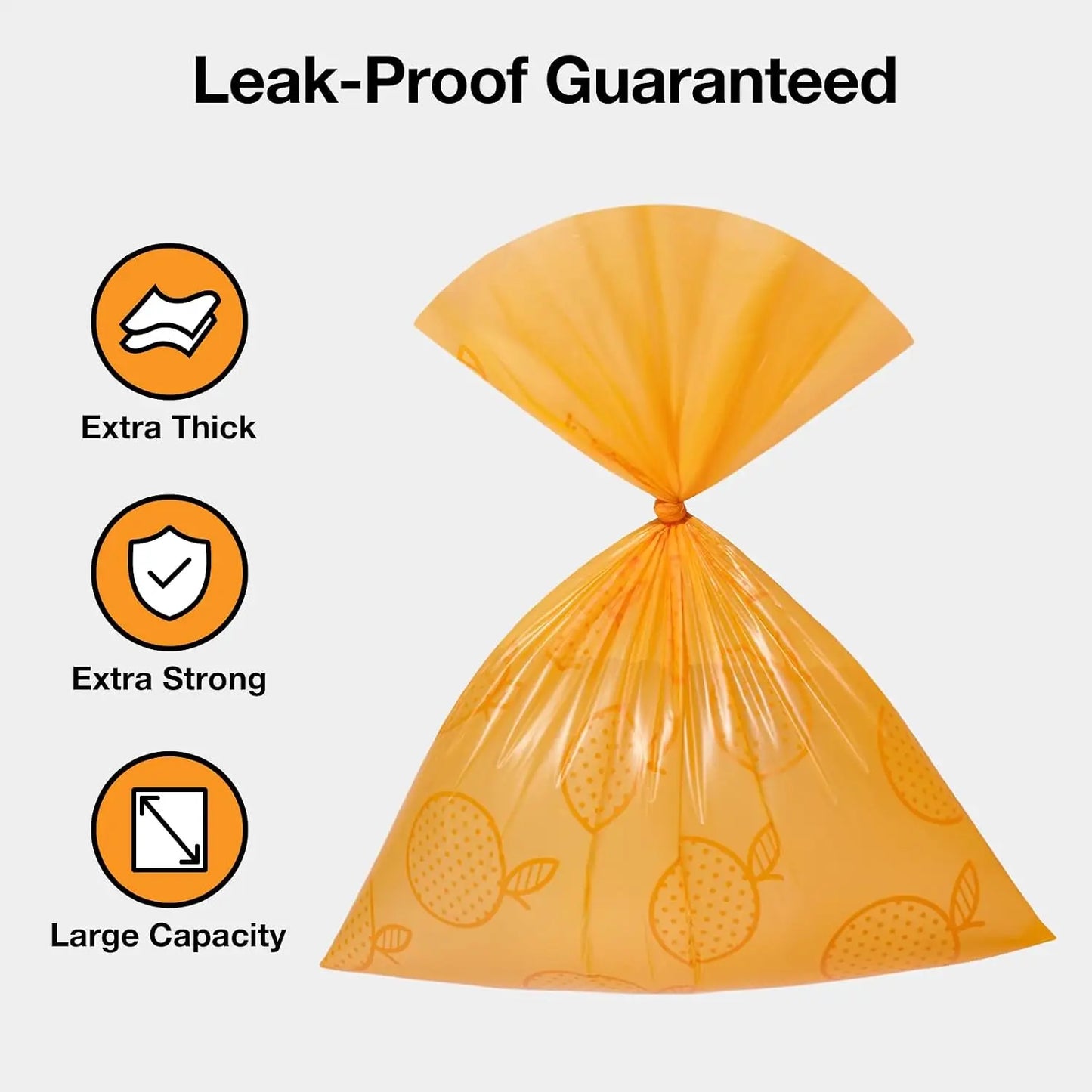 Citrus Scented Dog Poop Bags, Leak Proof, Extra Thick, Large Pet Waste Bags for Dogs Walking, Cat Litter & Diapers, 300 Count (20 Rolls)