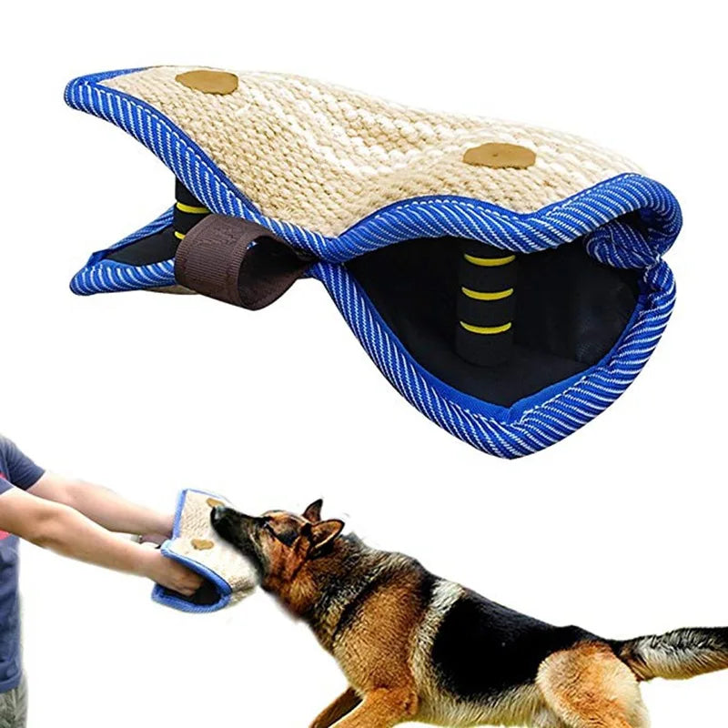 Dog Bite Pillow,High Quality Jute Training Biting Sleeves Sturdy Interactive Play Tug of Dogs Toy Tear Resistant for Pet Toys