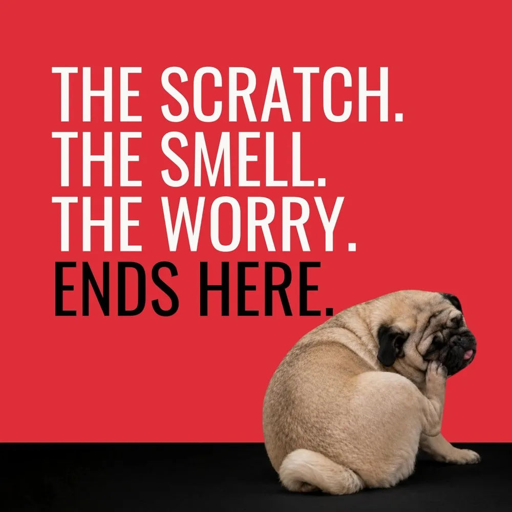 120 XL Pet Wipes for Dogs & Cats - Safe for Face, Folds & Skin Relief, On-the-Go 5.5"x7"