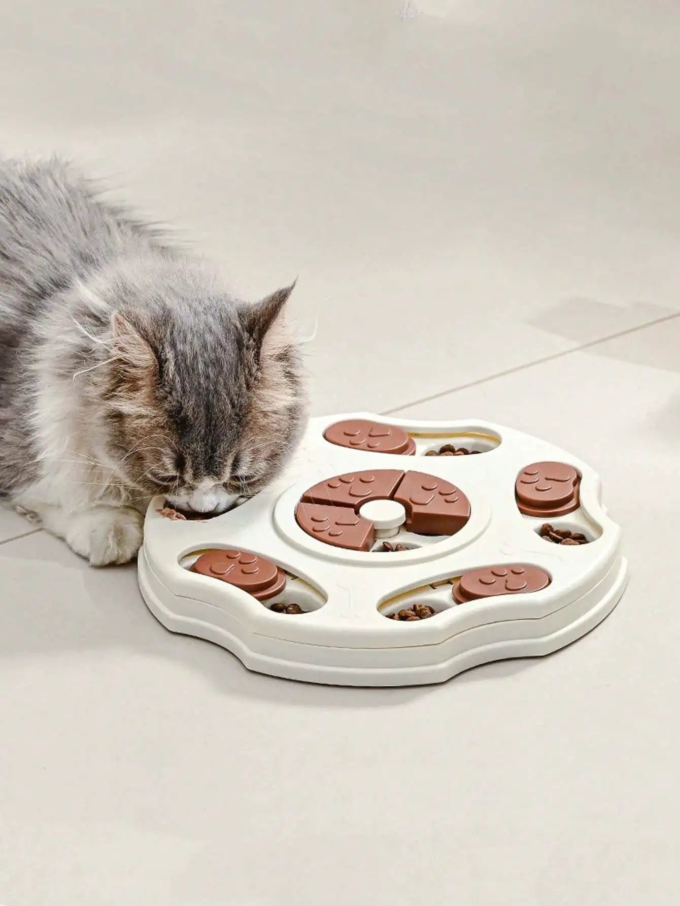 1PC Dog Puzzle Toys Slow Feeder, Interactive IQ-Enhancing Food Dispenser, Non-Slip Slow Eating Bowl, Cat And Dog Food Game, Durable And Easy To Clean, Anti-Choking Function, Slow Feed Treat Dispenser,