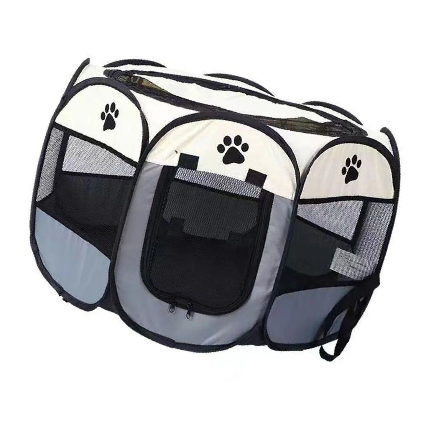 Foldable Soft Kennel Portable Dog Crate Breathable Spacious Space Easy to Clean Enclosed Foldable Soft Kennel for Cats Dogs