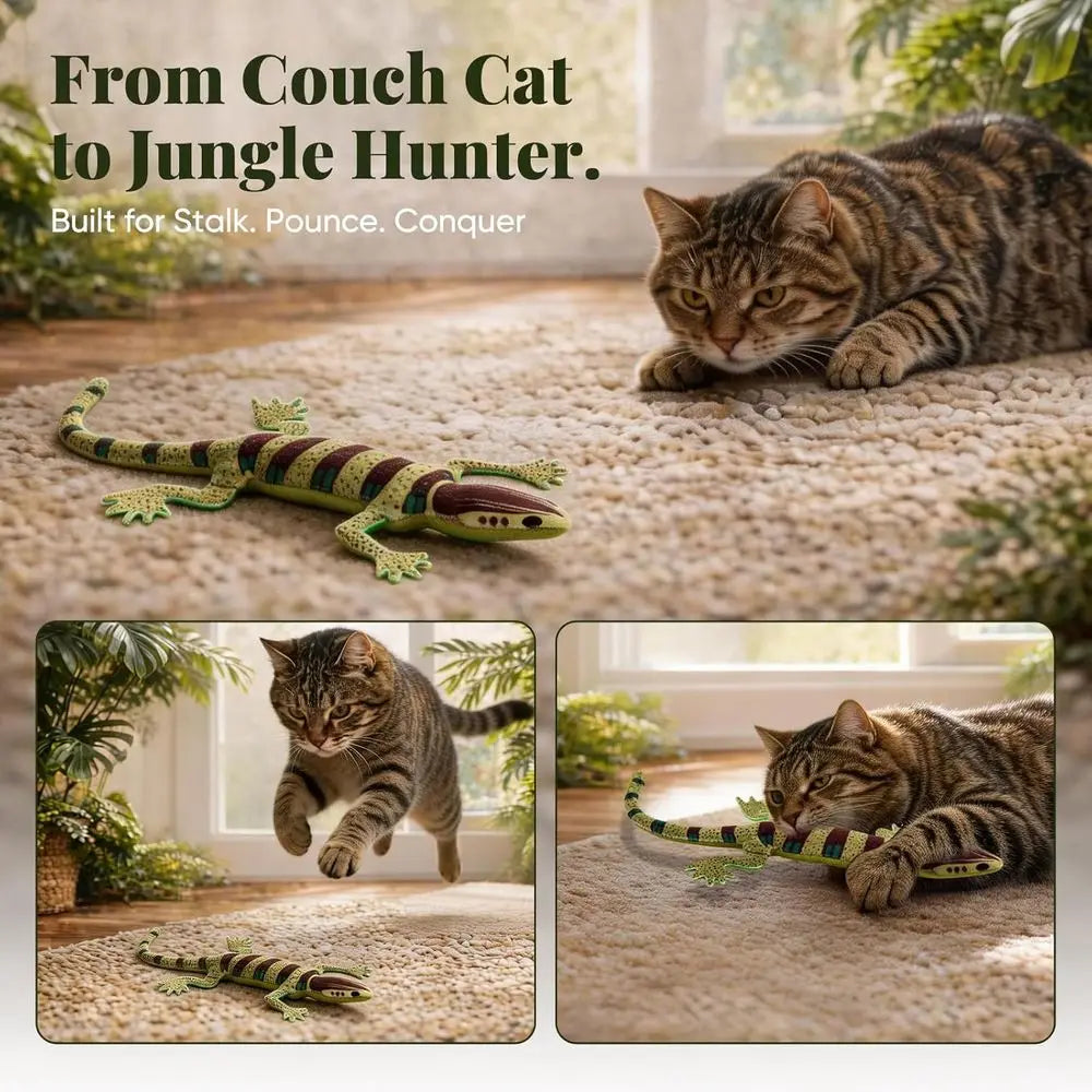 Lizard Catnip Toys Chew Bite Resistant Toys Indoor Cats Boredom Relie Teeth Cleaning Interactive Funny Cute Kitten Cat Lover Gif