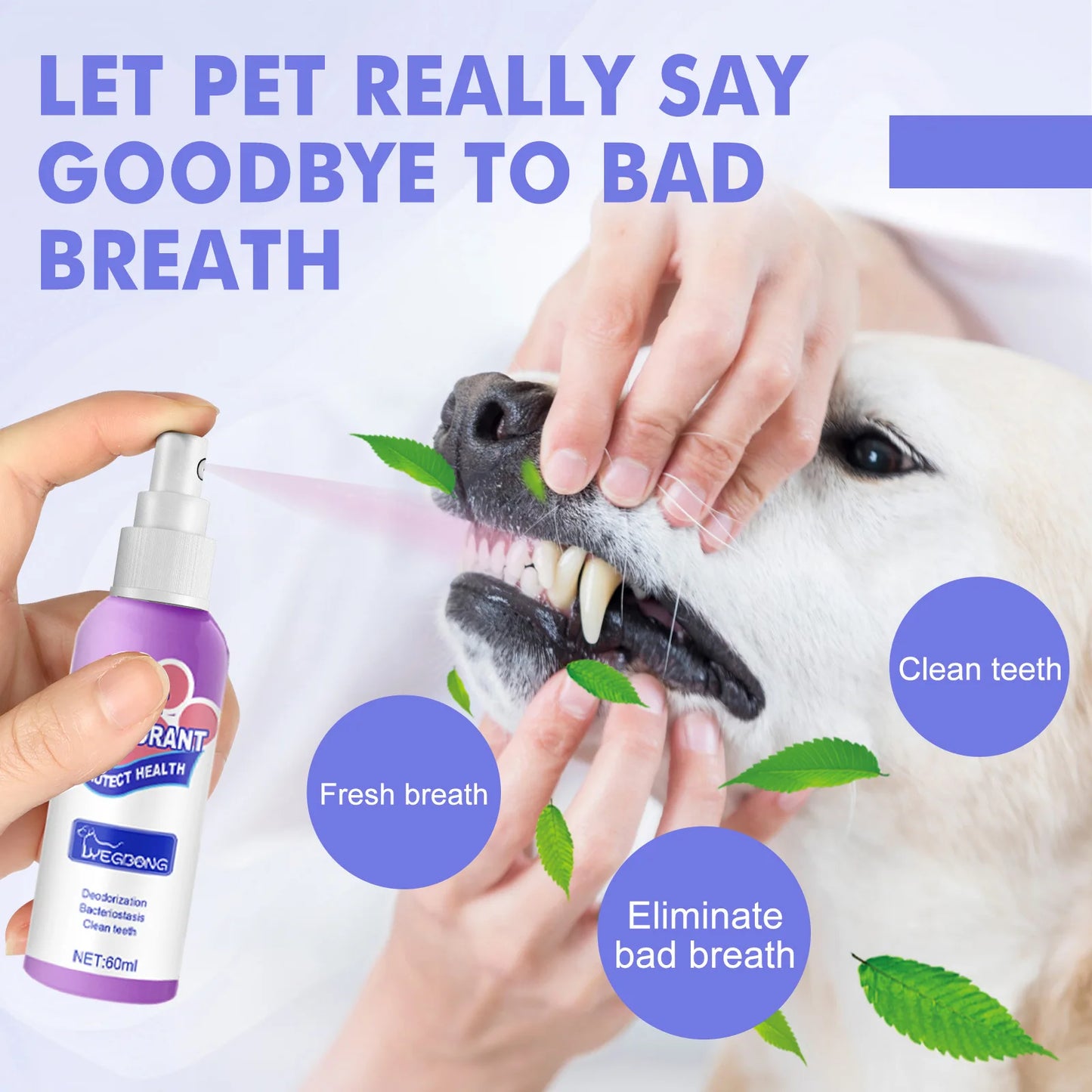 Oral Spary For Pets, Pet Mouth Cleaner Cat Deodorizer Breath Fresher Spray