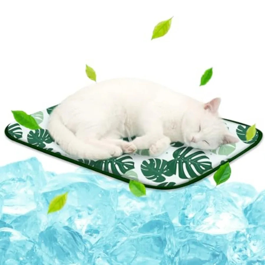 Pet Cooling Mat  Ice Silk Cooling Mat for Dogs and Cats Portable and Washable Pet Cooling Blanket, Car Seats, Beds f