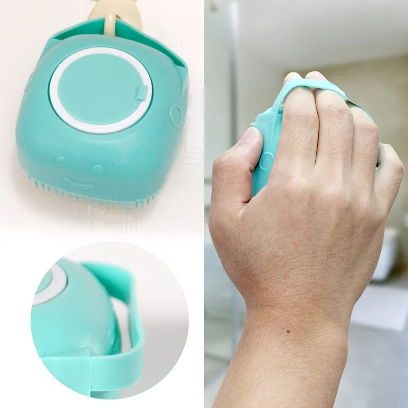 Multifunctional Bath Massage Brush for Dogs And Cats Soft Safety Silicone Puppy Grooming Tool Big Dog Cat Pet Accessories