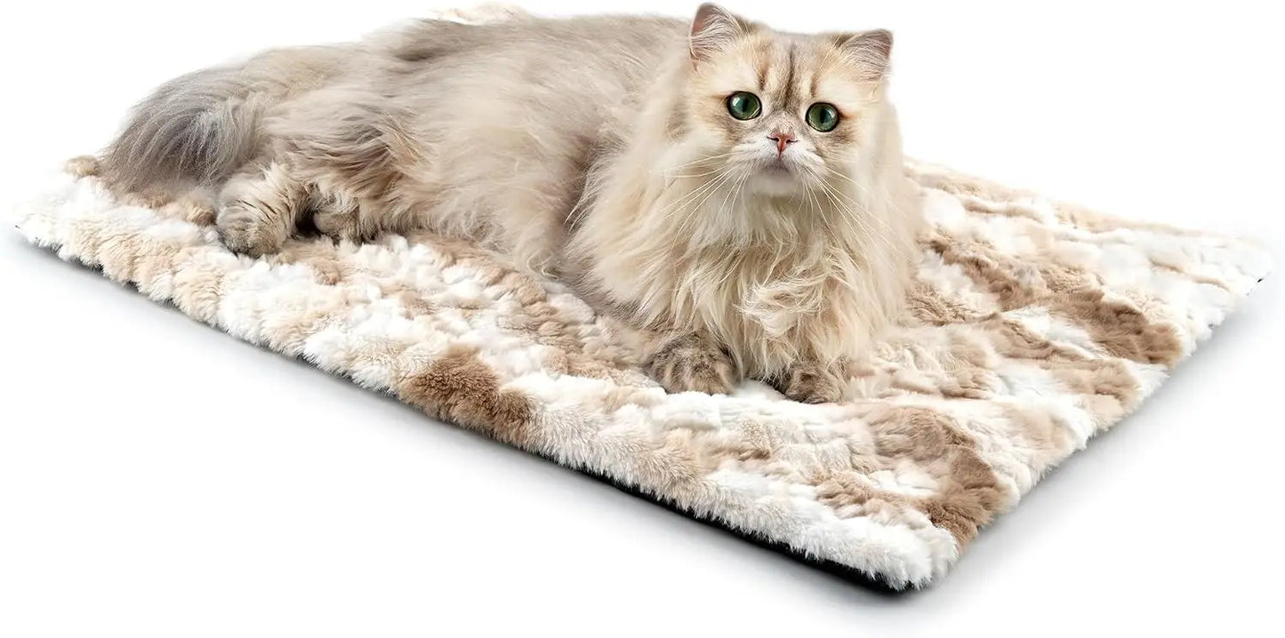 Self Warming Cat Bed 24x18 Ultra Soft Pet Heating Pad Non-Slip Thermal Blanket for Indoor Outdoor Use