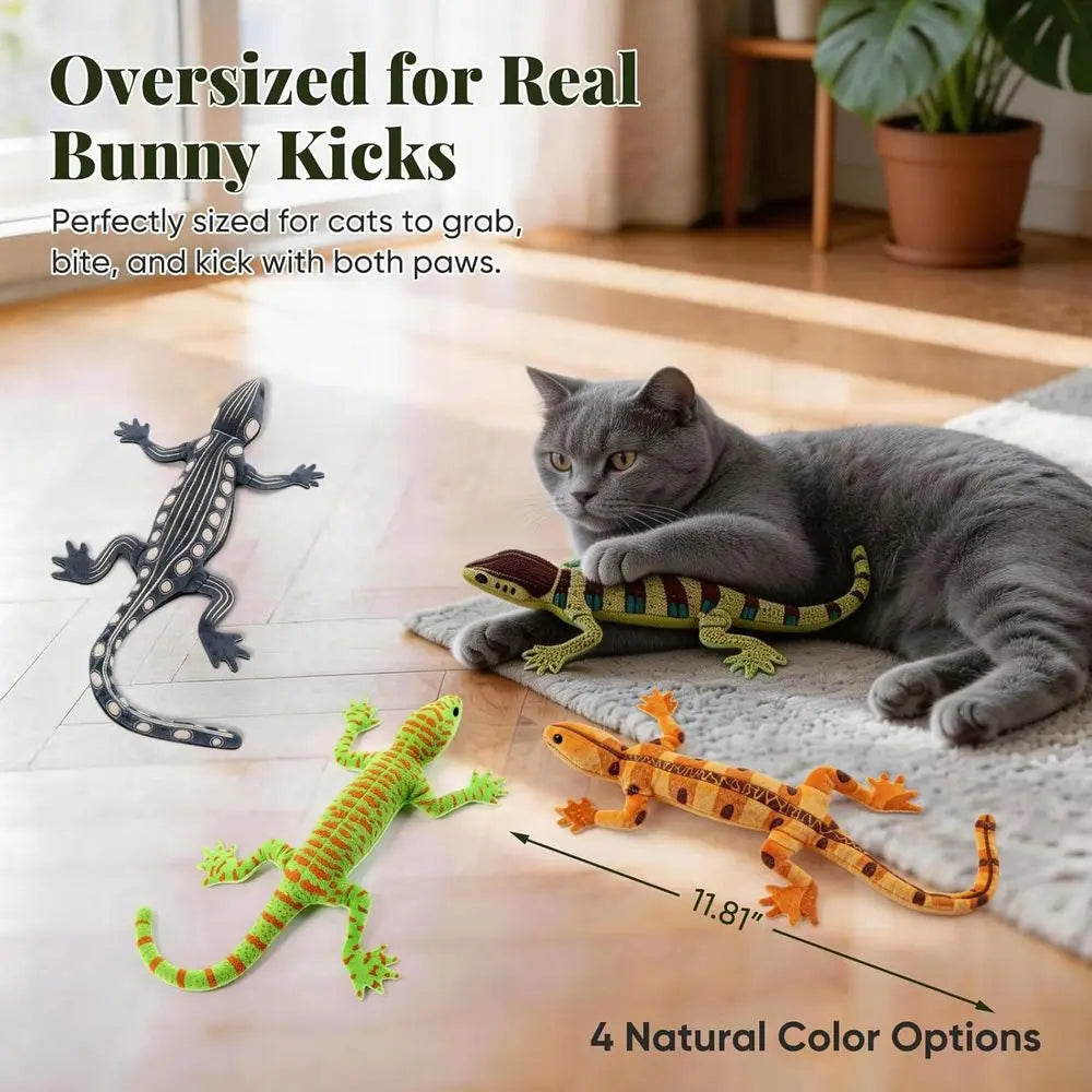Lizard Catnip Toys Chew Bite Resistant Toys Indoor Cats Boredom Relie Teeth Cleaning Interactive Funny Cute Kitten Cat Lover Gif