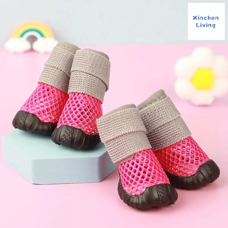 Summer Dog Mesh Shoes Breathable Anti-slip Lightweight Soft Cute Outdoor Small Dogs Puppy Chihuahua Sandals Boots Hot New