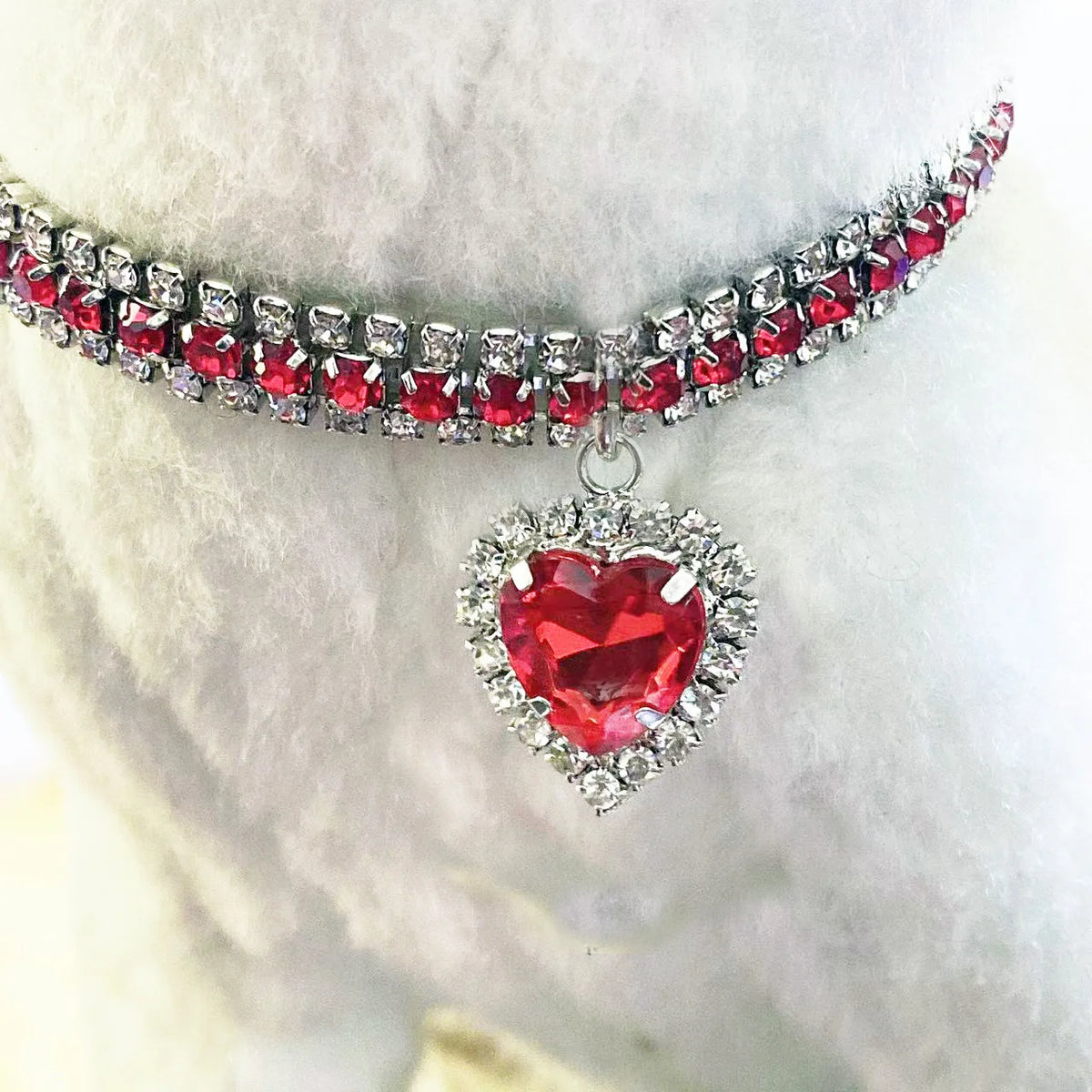Rhinestone Stretch Pet Collar, Crystal Necklace, Simple Decorative Neck Ring for Dogs & Cats