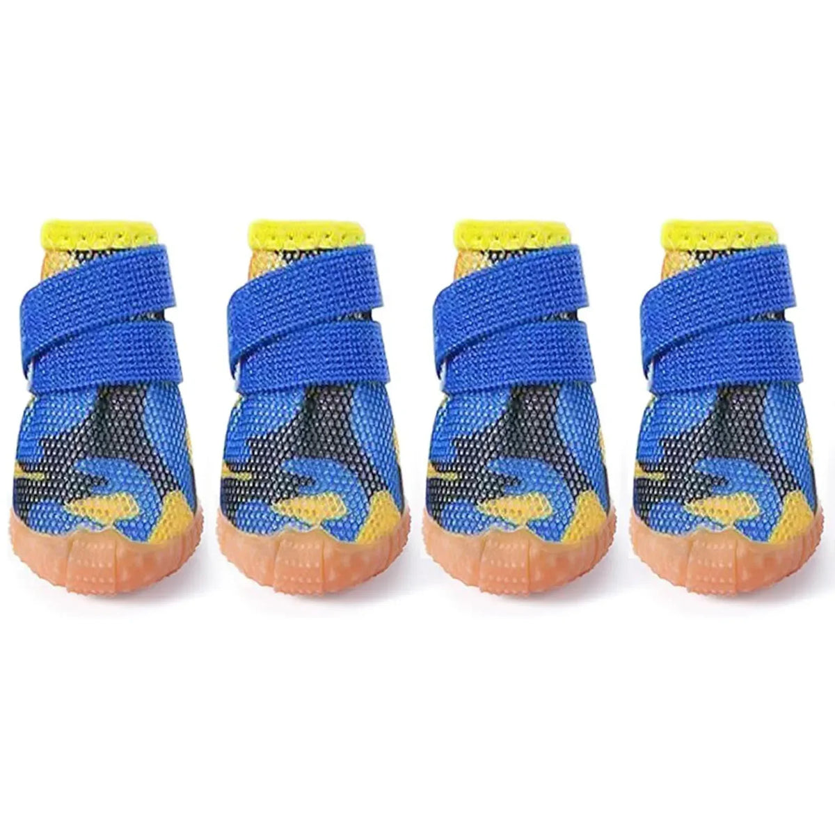 4PCS Dog Shoes for Small Dogs Anti-Slip Dog Boots with Adjustable Magic Sticker Strap Breathable Mesh Pet Paw Protectors Outdoor