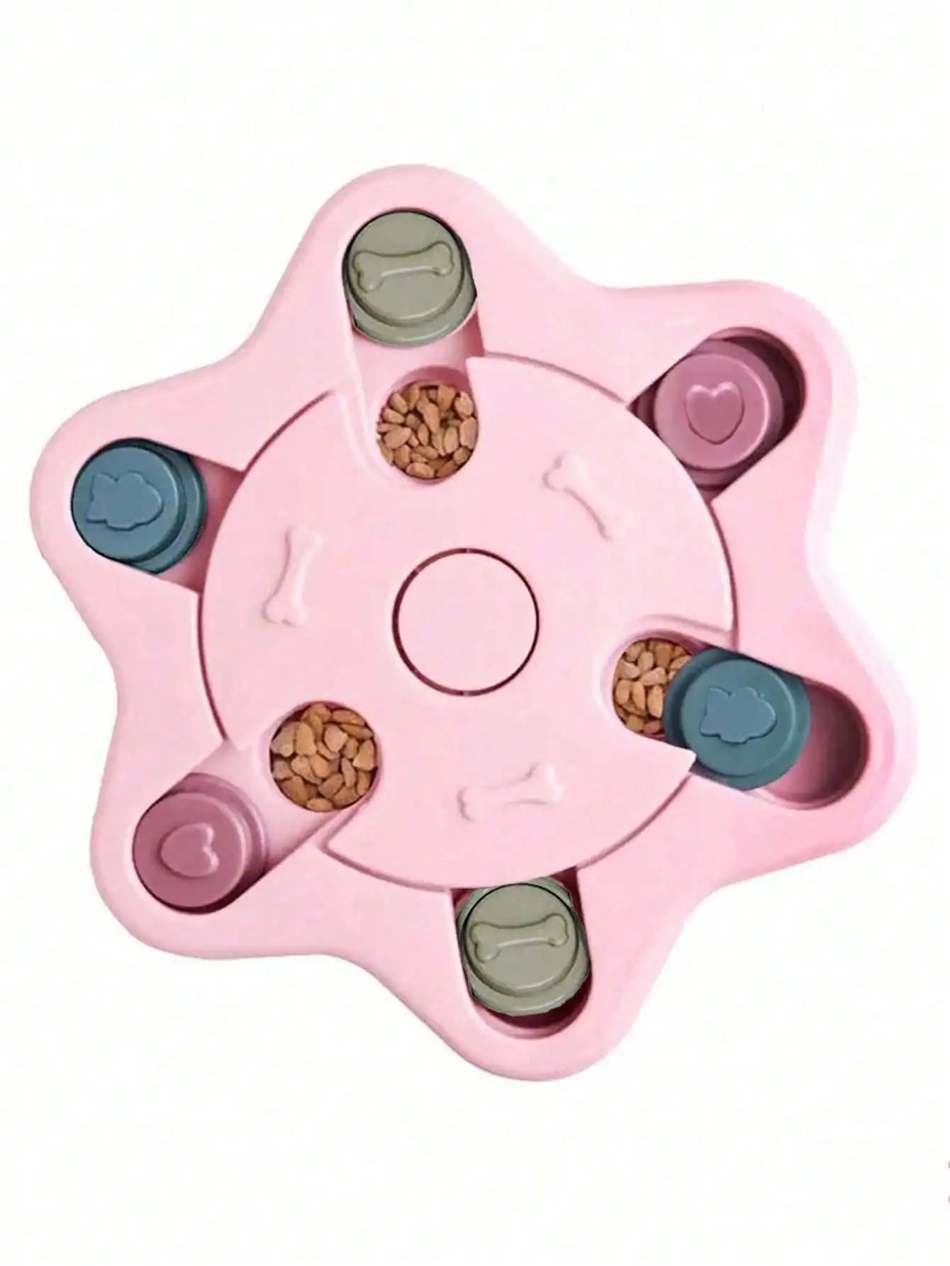1PC Dog Puzzle Toys Slow Feeder, Interactive IQ-Enhancing Food Dispenser, Non-Slip Slow Eating Bowl, Cat And Dog Food Game, Durable And Easy To Clean, Anti-Choking Function, Slow Feed Treat Dispenser,
