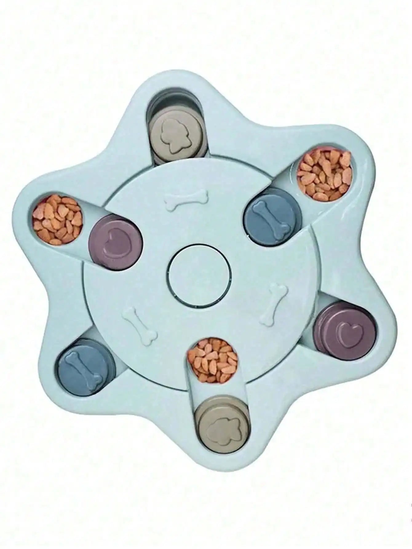 1PC Dog Puzzle Toys Slow Feeder, Interactive IQ-Enhancing Food Dispenser, Non-Slip Slow Eating Bowl, Cat And Dog Food Game, Durable And Easy To Clean, Anti-Choking Function, Slow Feed Treat Dispenser,