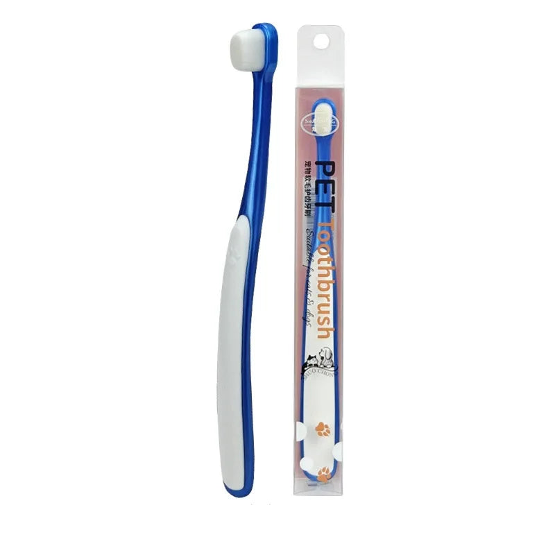 Pet toothbrush for cats and dogs,small head,soft bristles, Dense Hair Brush for Teeth Cleaning Oral Care Toothbrush Pet Supplies