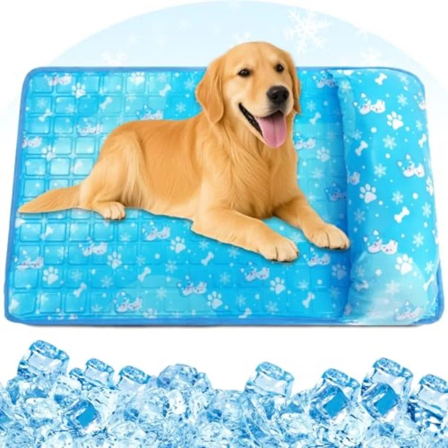 Dog Cooling Mat, Pet Cooling Mat with Non-Toxic Solid Gel, Self-Cooling Pad for Dogs, Waterproof, Durable Cooling Bed for Indoo