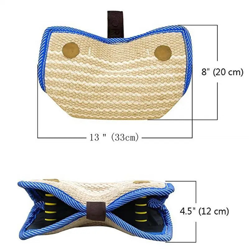 Dog Bite Pillow,High Quality Jute Training Biting Sleeves Sturdy Interactive Play Tug of Dogs Toy Tear Resistant for Pet Toys