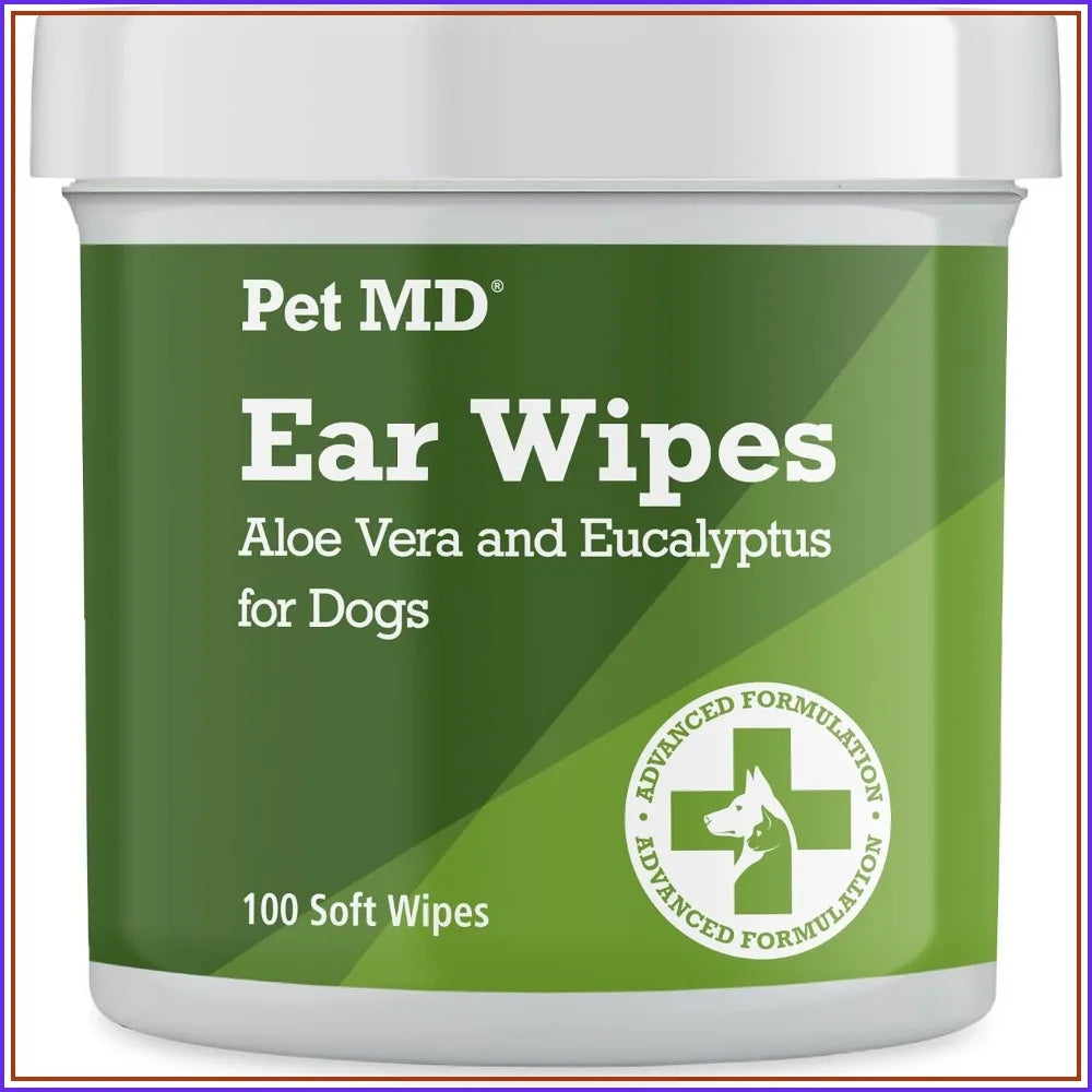 Dog Ear Cleaning Wipes – Otic Cleanser, Aloe & Eucalyptus, 100 Count