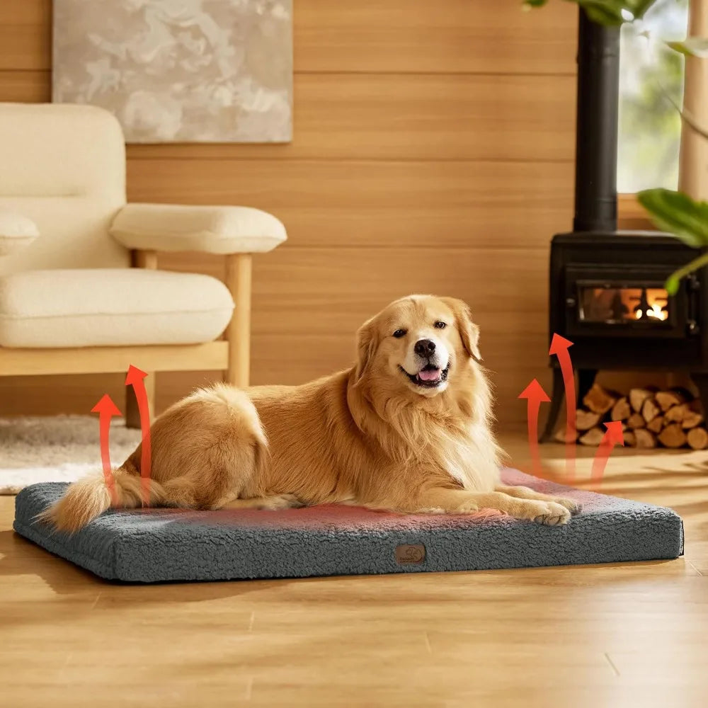 Bedsure Self Warming Dog Beds Large Sized Dog Extra-Large Puppy Bed with Removable Washable Cover Suitable for Pet Up to 100 lbs