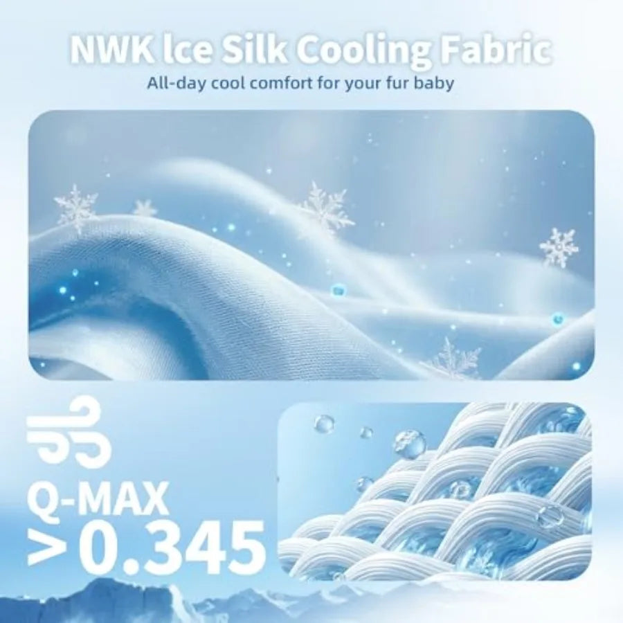 Pet Cooling Mat  Ice Silk Cooling Mat for Dogs and Cats Portable and Washable Pet Cooling Blanket, Car Seats, Beds f