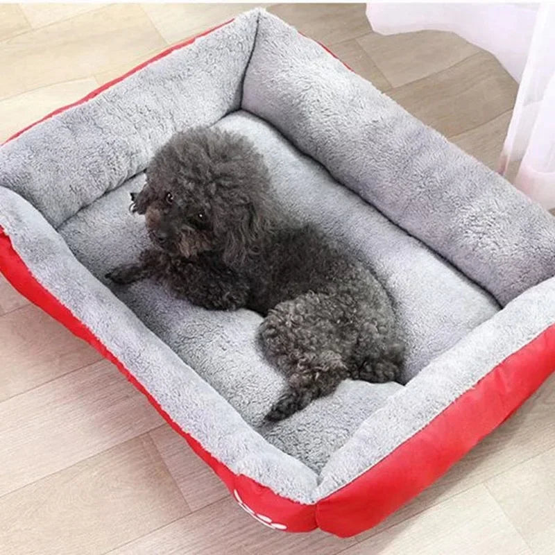 Pet Large Dog Beds Soft Warm Cat Bed Cushion Waterproof Bottom Small Dog Bed Chihuahua Husky Pet Sofa Beds For Dogs Cats S-3XL