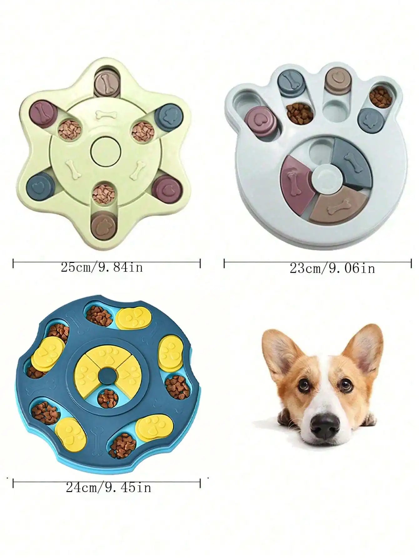 1PC Dog Puzzle Toys Slow Feeder, Interactive IQ-Enhancing Food Dispenser, Non-Slip Slow Eating Bowl, Cat And Dog Food Game, Durable And Easy To Clean, Anti-Choking Function, Slow Feed Treat Dispenser,