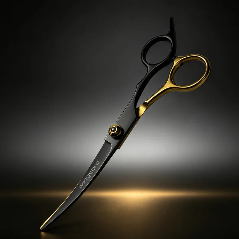 6.5 Inch Pet Grooming Scissors Kit Cat Hair Thinning Shear Pet Scissors Set Blackgold Dog Scissors