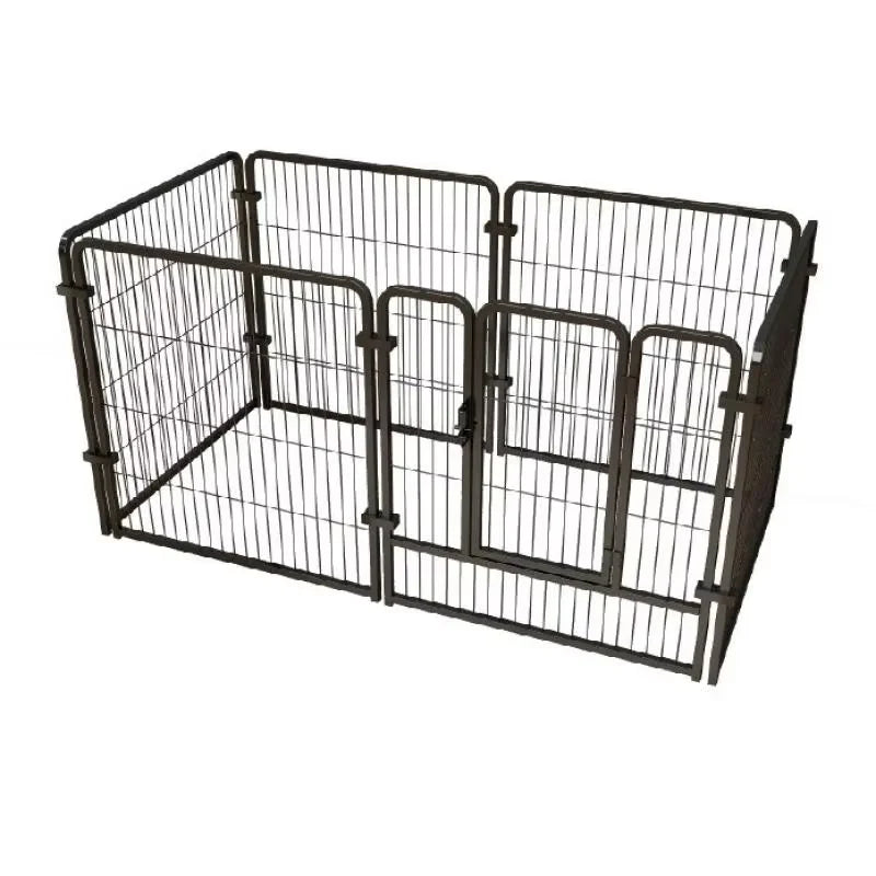 6 Panels Dog Fence Playpen Foldable Puppy Exercise Kennel Teddy Animal Escape Barrier Heavy Duty Cage for Dog Cat Rabbit Pet 60x60cm,70x80cm
