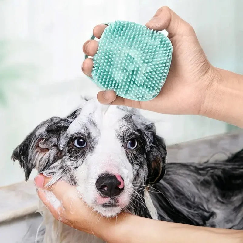 Multifunctional Bath Massage Brush for Dogs And Cats Soft Safety Silicone Puppy Grooming Tool Big Dog Cat Pet Accessories